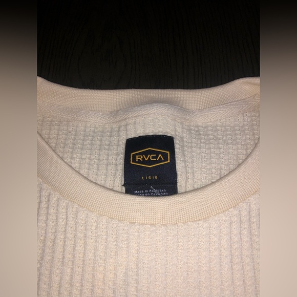 RVCA Cream Crewneck Sweater Size L - Picture 4 of 6